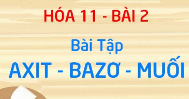 Bài tập về Axit, Bazơ, Muối và Hidroxit lưỡng tính theo Areniut - Hóa 11 bài 2